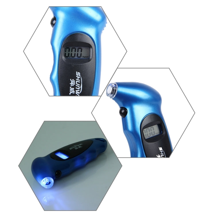 SHUNWEI SD-2802 Digital Tire Pressure Gauge 150 PSI 4 Settings for Car Truck Bicycle with Backlit LCD and Non-Slip Grip