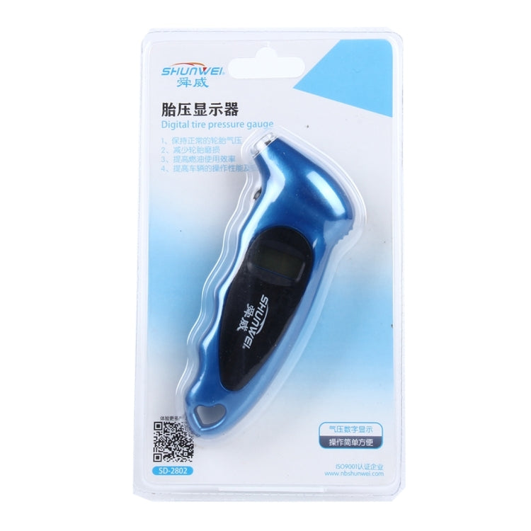 SHUNWEI SD-2802 Digital Tire Pressure Gauge 150 PSI 4 Settings for Car Truck Bicycle with Backlit LCD and Non-Slip Grip