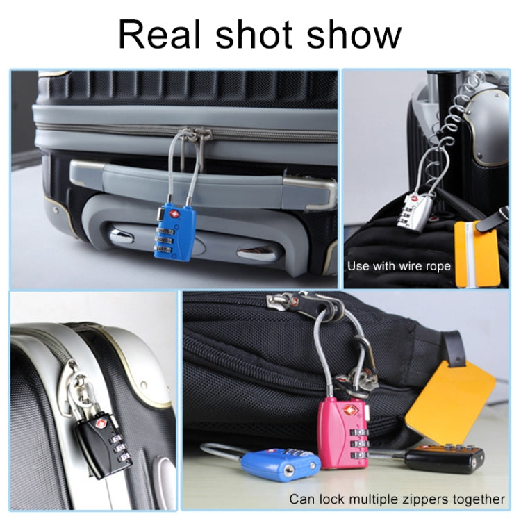 JASIT TSA719 Zinc Alloy 3-Digit Password TSA Lock Travel Luggage Padlock