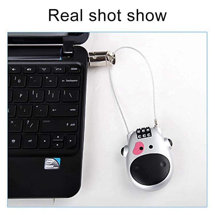 JASIT Portable Multifunction Cute Cow Travel Luggage Password Lock