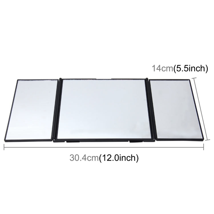 SHUNWEI Car Sun Visor Adjustable Mirror Car Makeup Sun-shading Vehicle Mounted Cosmetic Mirror Folding Vanity Mirror Triple Folding Car Interior Makeup Mirror Auto Supplies