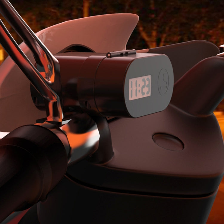 3A Motorcycle Multi-functional Cigarette Lighter Socket Voltmeter + Cigarette Lighter Socket + Dual USB