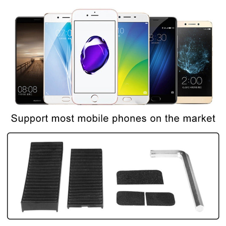 360 Degree Rotatable Aluminum Alloy Phone Bracket for Bicycle, Suitable for 50-100mm Device