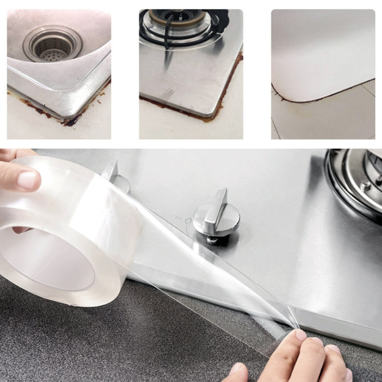 Acrylic Rubber Kitchen and Bathroom Waterproof Moisture-proof Tape Mildew Proof Stickers Size: 3cm x 3m, Thickness: 0.5mm