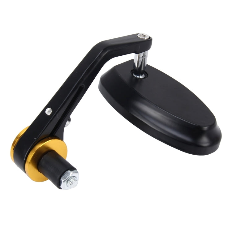 2 PCS Motorcycle Universal ABS Shell Holder Oval Shape Rear VIew Mirror