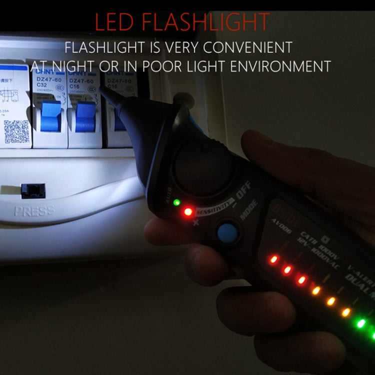 BSIDE AVD06 Non-contact AC Voltage Detectors 12~1000V Induction Electroprobe Pen Type ACV Electric Testers Household Tool with LED Light