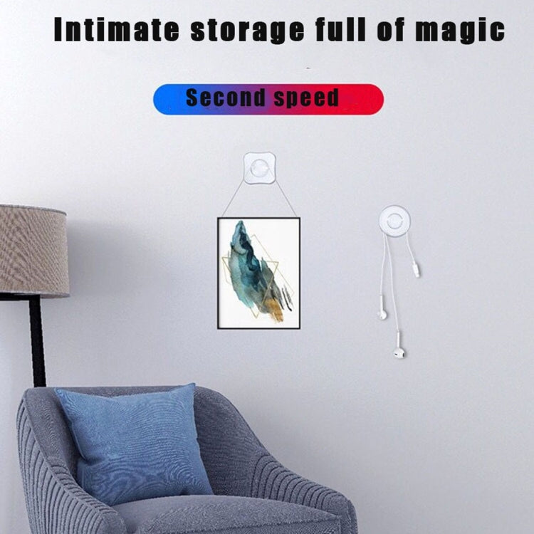 Square Shape Multi-function Portable Strong Adsorption Nano Traceless Sticker Cable Clamp Storage Hook Mobile Phone Holder Bracket