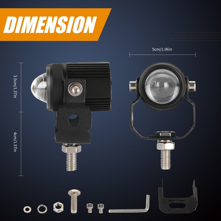 2 PCS DC9-36V / 20W / 6000K / 3000K / 2000LM Motorcycles Double Color Headlights / Fog Light