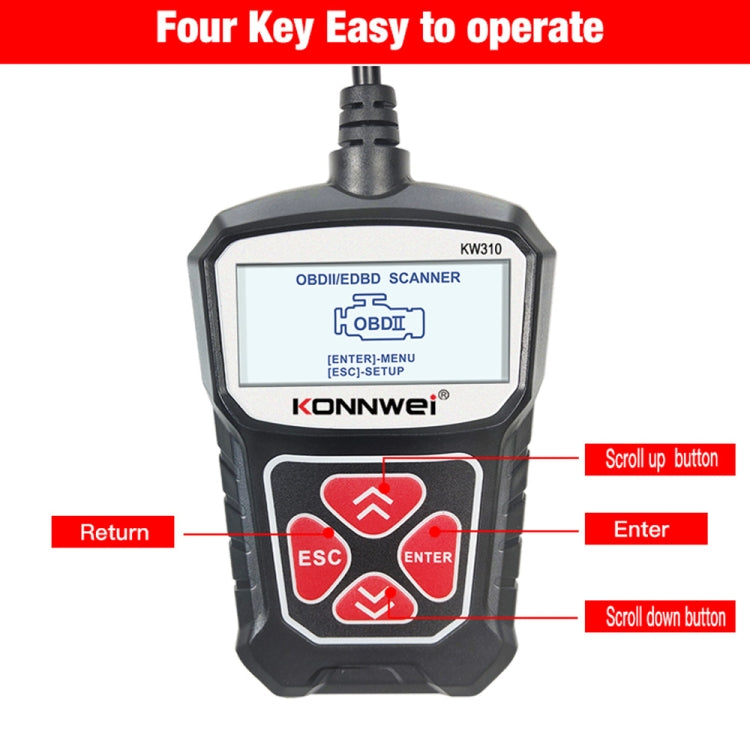 KONNWEI KW310 OBD Car Fault Detector Code Reader ELM327 OBD2 Scanner Diagnostic Tool