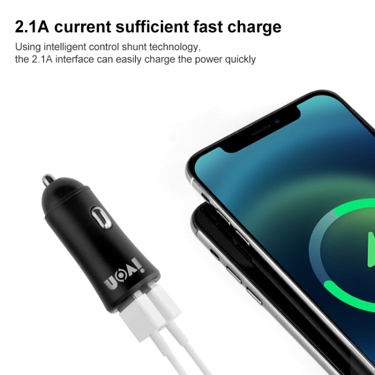 IVON CC26 5V 2.1A Dual USB Port Mini Car Charger