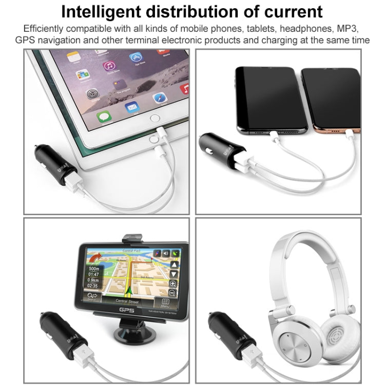 IVON CC26 5V 2.1A Dual USB Port Mini Car Charger