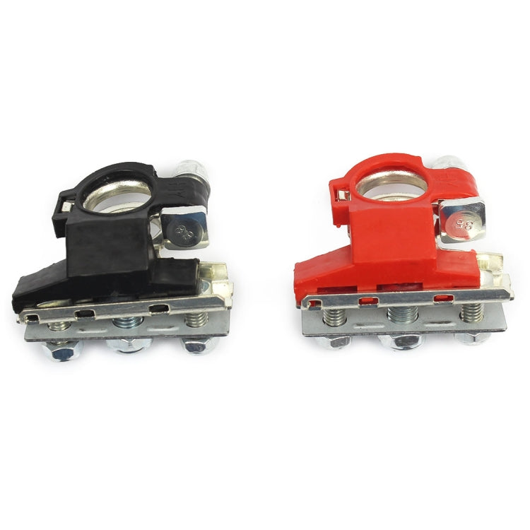 FOXSUR 1 Pair Car Automotive Battery Wire Cable Terminals Clamp Connectors Kit