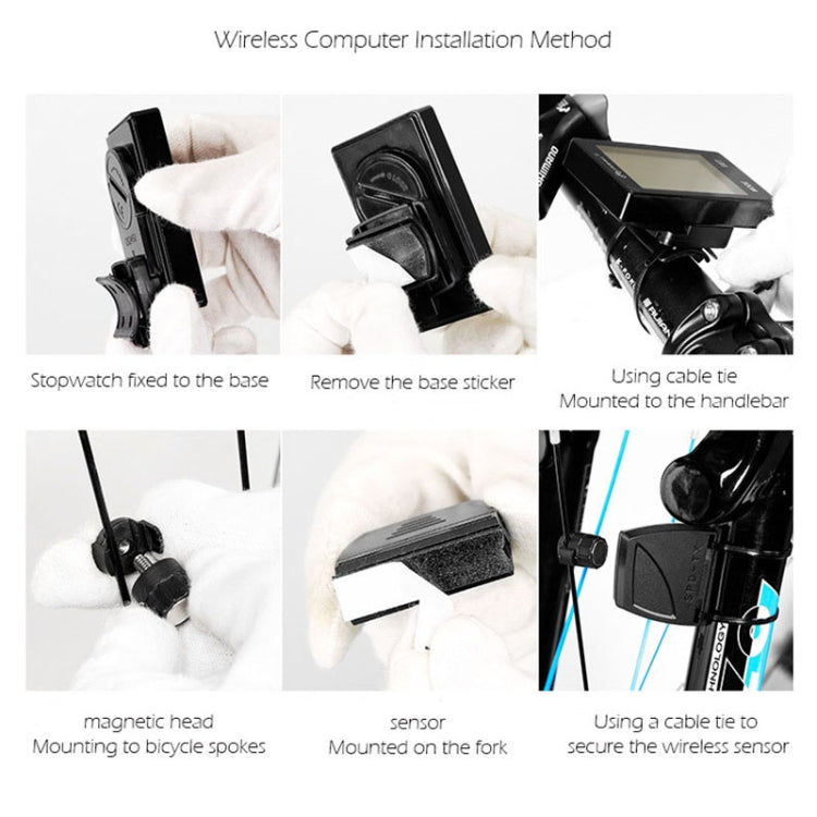 2.8 inch English Wireless Waterproof Cycle Computer LCD Odometer Speedometer