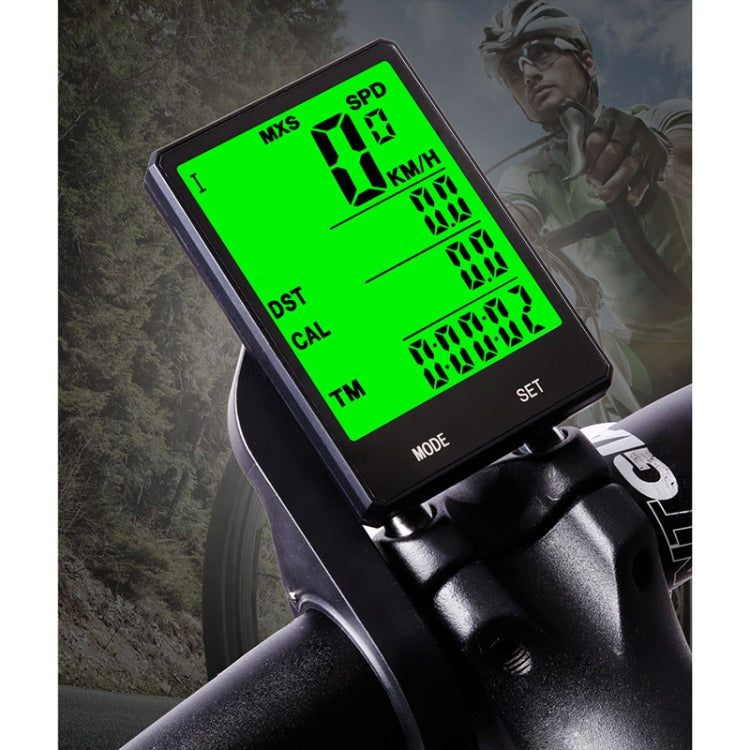 2.8 inch English Wireless Waterproof Cycle Computer LCD Odometer Speedometer with Extension Holder