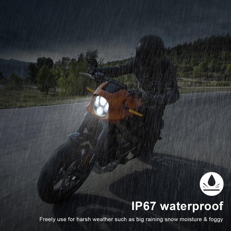 EagleVision DC9-30V 35W 6000K 4000LM 5.75 inch Round Motorcycle LED Headlight with Angel Eye for Harley-Davidson