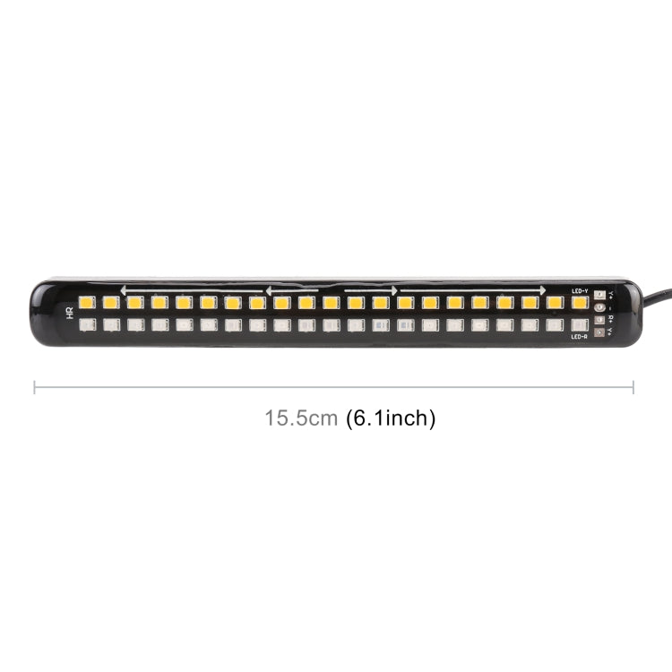 155mm DC12-24V / 2.2W Motorcycle LED Dynamic Blinker Side Lights Flowing Water Brake Lamp Turn Signal Light, Cable Length: 1m