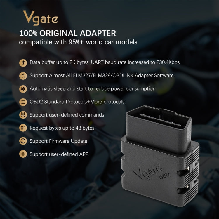Vgate VLINKER MC+ V2.2 Bluetooth 4.0 Car OBD Fault Diagnosis Detector