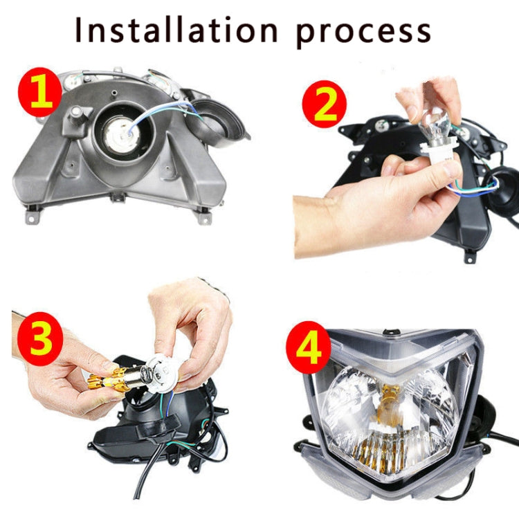 BA20D DC12-80V / 20W / 6000K / 2000LM Motorcycle Headlight with Angel Eyes