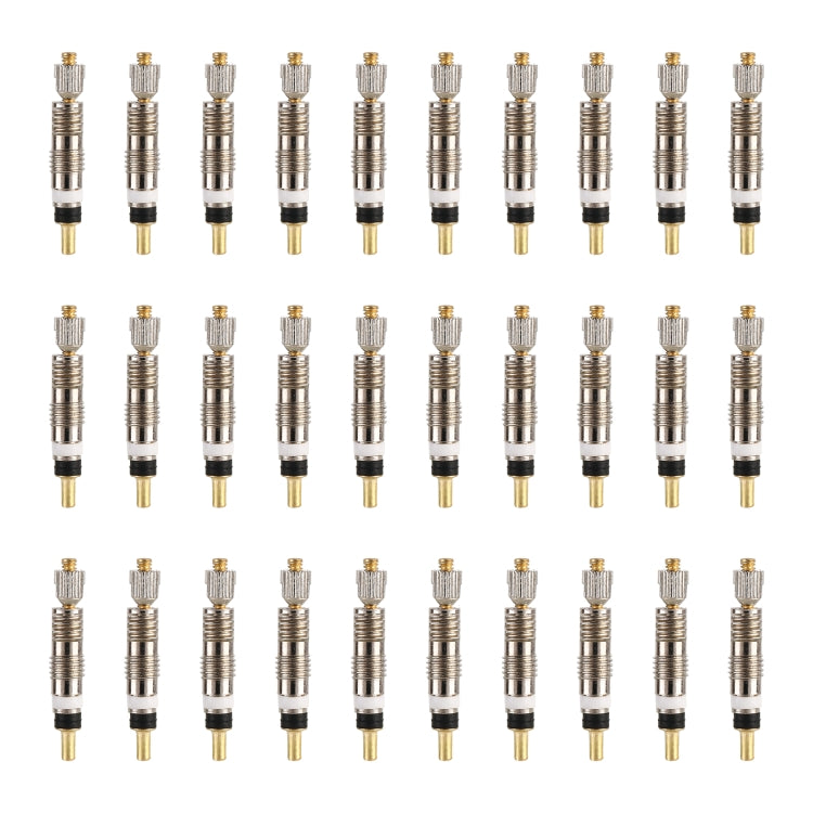 30 PCS VT-002 Bicycle Detachable French Valve Core Style: Ruled