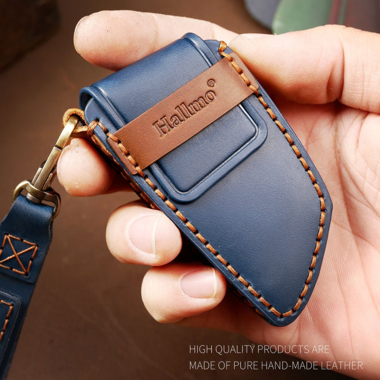 Hallmo Car Cowhide Leather Key Protective Cover Key Case for Old BMW