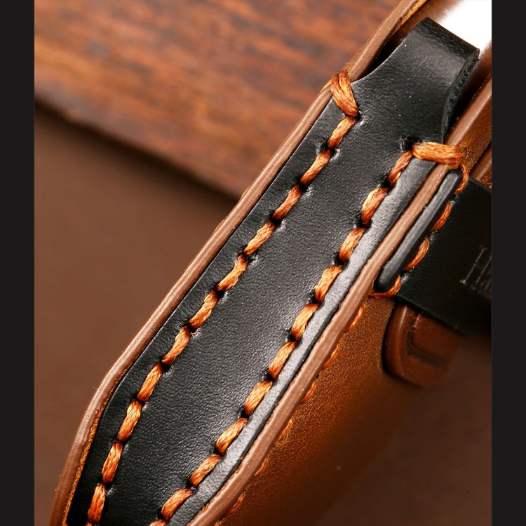 Hallmo Car Cowhide Leather Key Protective Cover Key Case for New Mercedes-Benz E300L