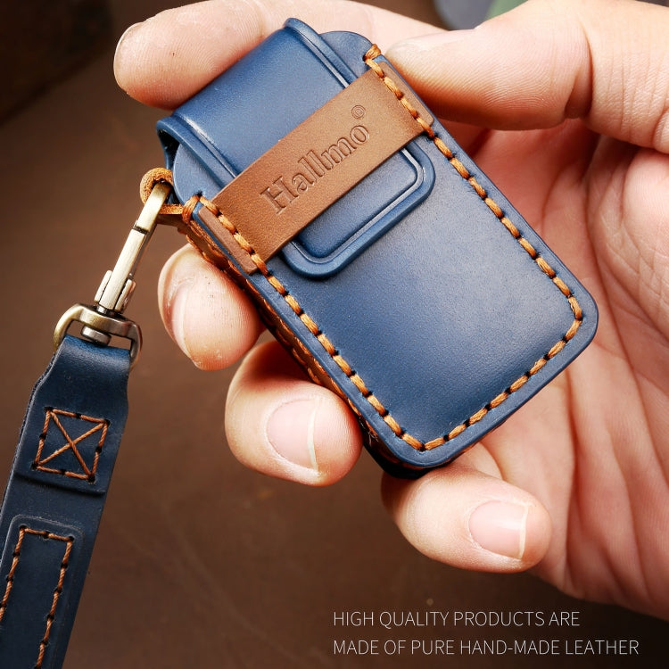 Hallmo Car Cowhide Leather Key Protective Cover Key Case for Honda Civic / Accord 3-button Tail Box