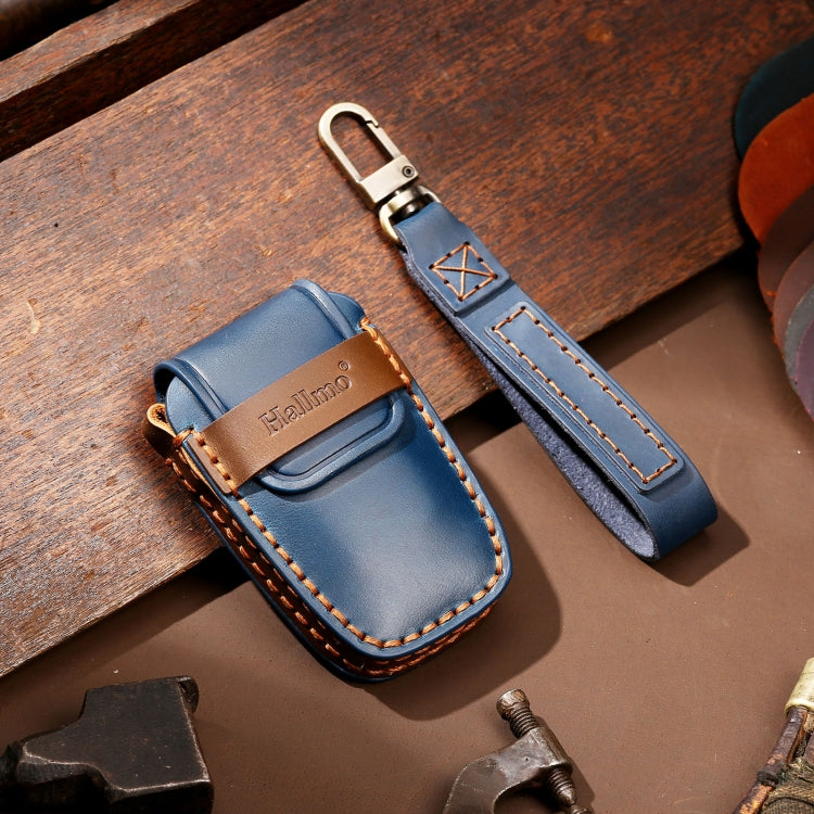 Hallmo Car Cowhide Leather Key Protective Cover Key Case for Toyota Corolla 2017 2-button