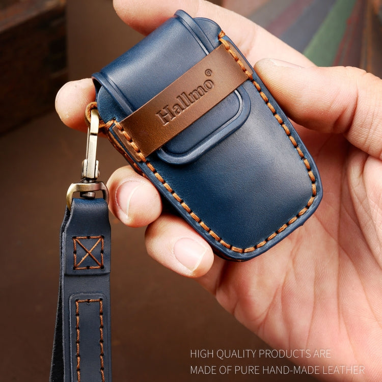 Hallmo Car Cowhide Leather Key Protective Cover Key Case for Toyota Corolla 2018 2-button