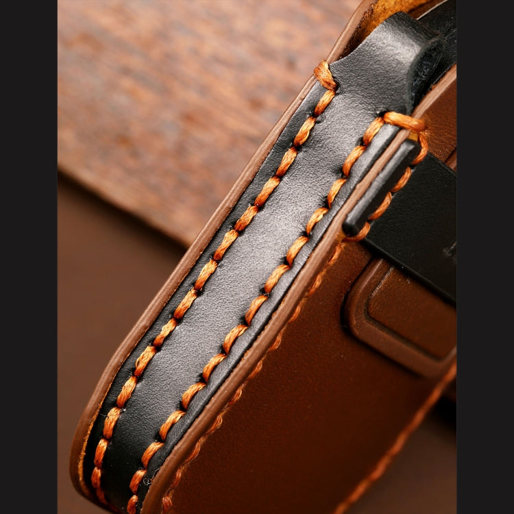 Hallmo Car Cowhide Leather Key Protective Cover Key Case for Toyota Corolla 2018 3-button