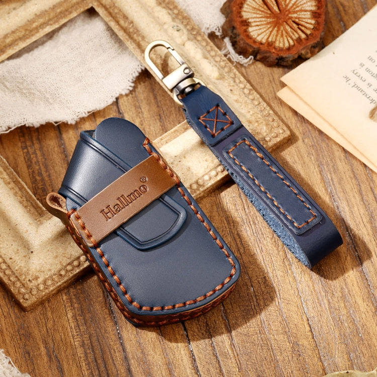 Hallmo Car Cowhide Leather Key Protective Cover Key Case for Volkswagen Golf 8