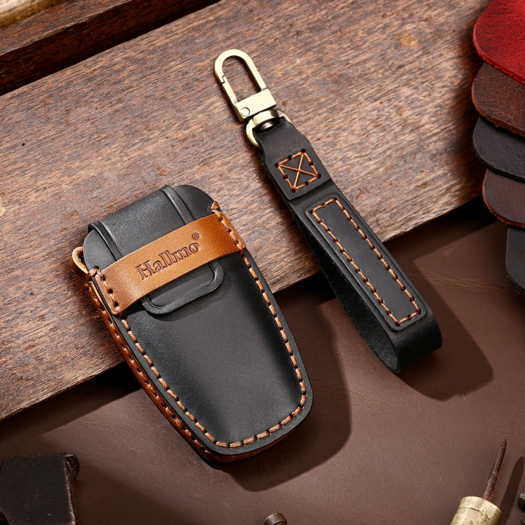 Hallmo Car Cowhide Leather Key Protective Cover Key Case for Haval H6