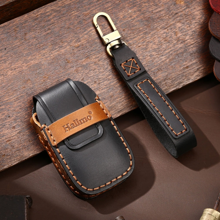 Hallmo Car Cowhide Leather Key Protective Cover Key Case for Subaru Forester
