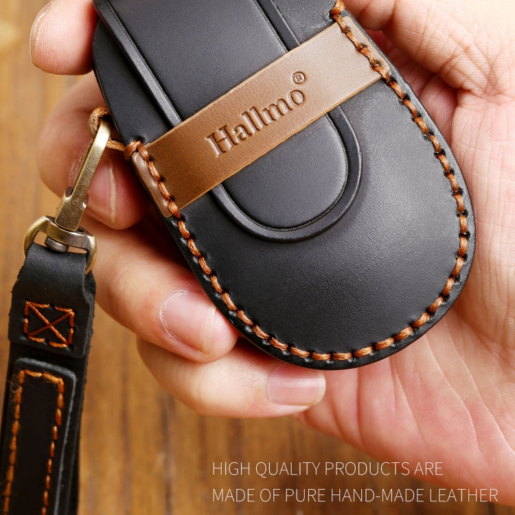 Hallmo Car Cowhide Leather Key Protective Cover Key Case for NIO ES6 / ES8
