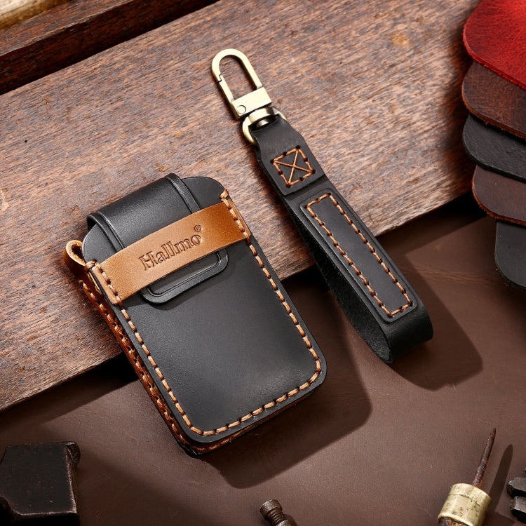 Hallmo Car Cowhide Leather Key Protective Cover Key Case for New Mazda Axela