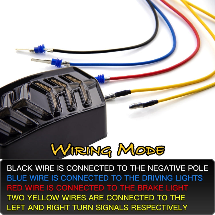 2 PCS KC670 Motorcycle Integrated Flashing Turn Signal Brake Tail Light for Honda MSX125 CBR650F CTX700