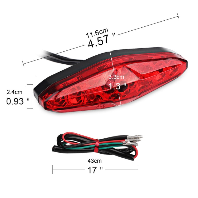 2 PCS KC-WD-NEW-3X Motorcycle LED Brake Light Running Lamp