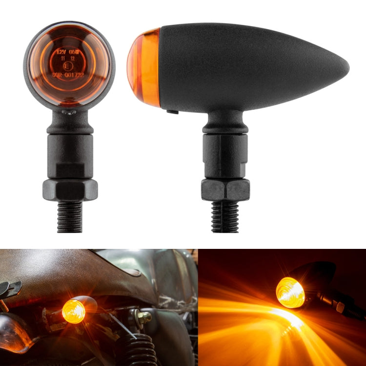 2 PCS KC805 Motorcycle Retro Metal Turn Signal Light