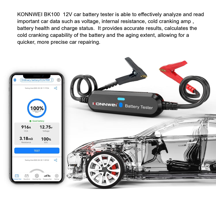 KONNWEI BK100 X431 BST360 Car Bluetooth Battery Tester