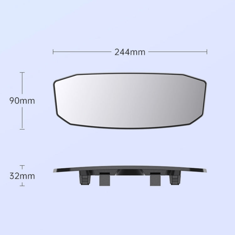 SHUNWEI SD-2414 Car Anti-glare Rear-view Mirror, Size: 244 x 90mm