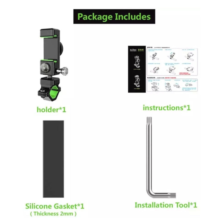 Bicycle / Motorcycle Anti-theft Anti-take Off Mobile Phone Holder with Light