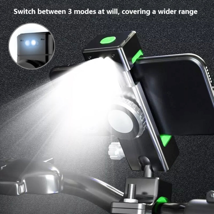 Bicycle / Motorcycle Anti-theft Anti-take Off Mobile Phone Holder with Light