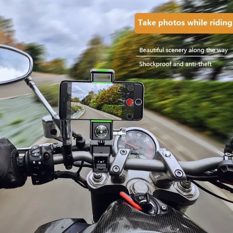 Bicycle / Motorcycle Anti-theft Anti-take Off Mobile Phone Holder with Light