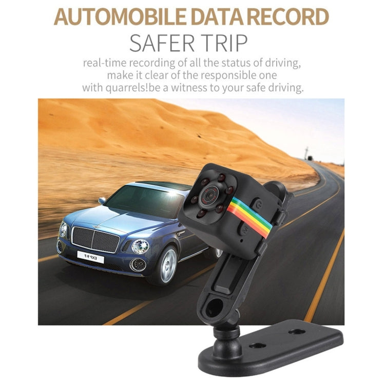 SQ11 Mini DV HD 1080P 2MP Sport Recorder Camera with Holder, Support Monitor Detection & IR Night Vision & TF Card