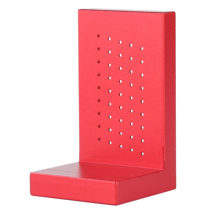 T50 L-Shaped Woodworking Aluminum Alloy Holes Ruler Marking Fixing Tool
