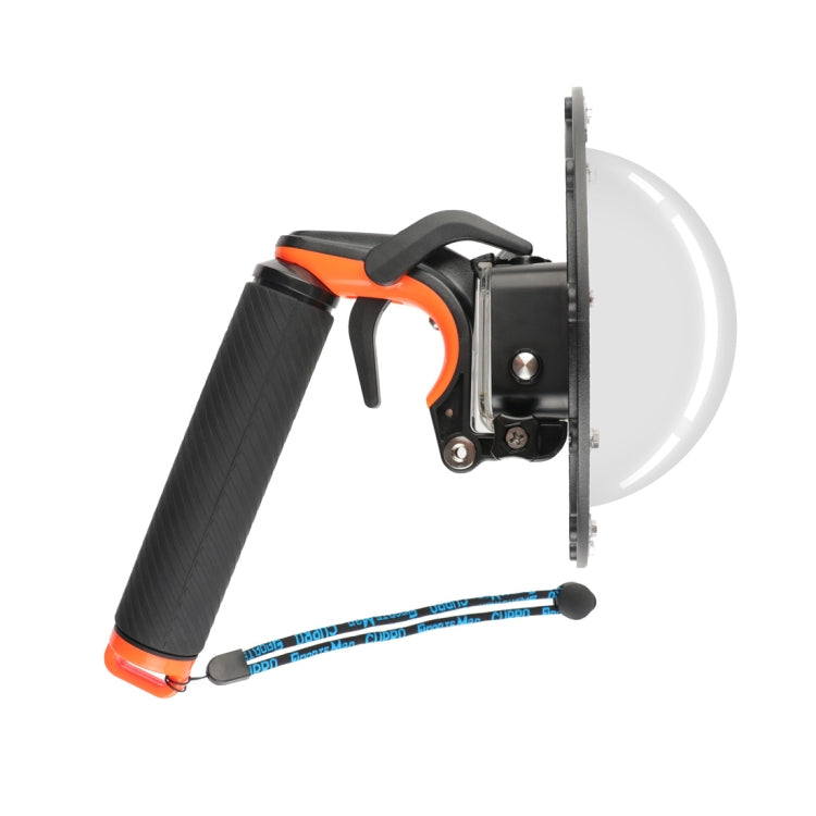 Shutter Trigger + Dome Port Lens Transparent Cover + Floating Hand Grip Diving Buoyancy Stick with Adjustable Anti-lost Strap & Screw & Wrench for GoPro HERO7 /6 /5
