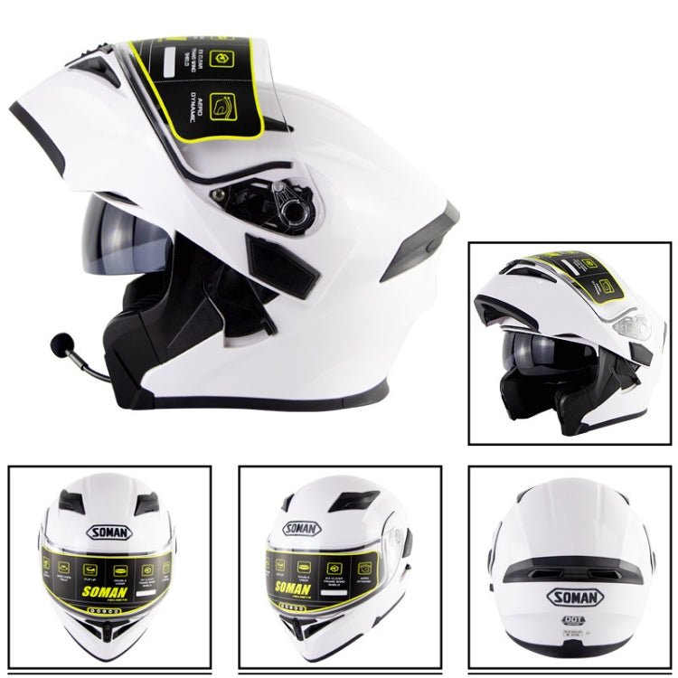 Soman 955 Skyeye Motorcycle Full / Open Face Bluetooth Helmet Headset Full Face, Supports Answer / Hang Up Calls