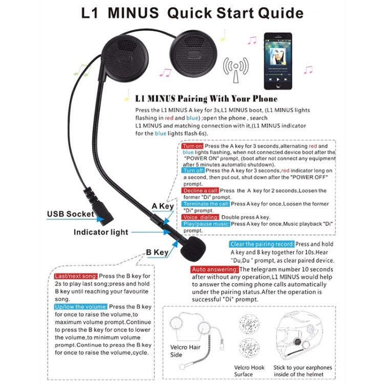 Soman 955 Skyeye Motorcycle Full / Open Face Bluetooth Helmet Headset Full Face, Supports Answer / Hang Up Calls