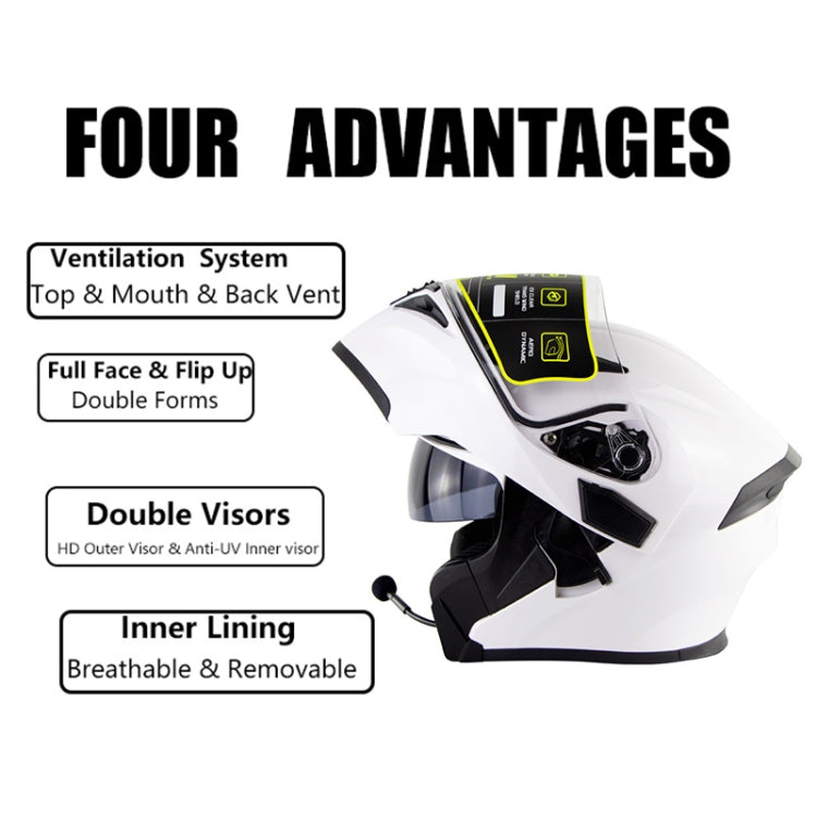 Soman 955 Skyeye Motorcycle Full / Open Face Bluetooth Helmet Headset Full Face, Supports Answer / Hang Up Calls