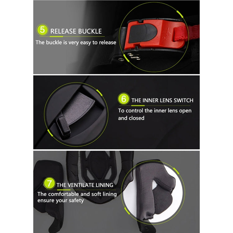 Soman 955 Skyeye Motorcycle Full / Open Face Bluetooth Helmet Headset Full Face, Supports Answer / Hang Up Calls