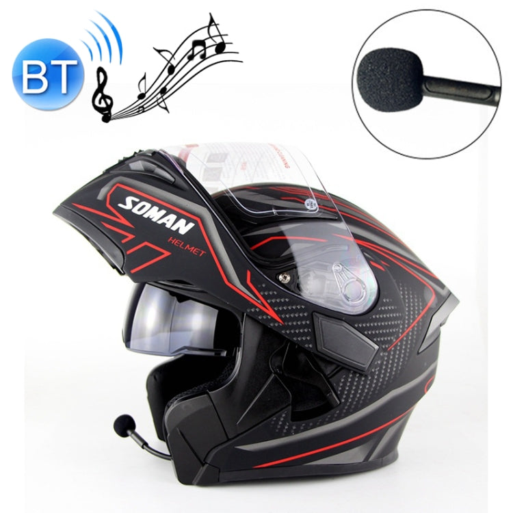 Soman 955 Skyeye Motorcycle Full / Open Face Bluetooth Helmet Headset Full Face, Supports Answer / Hang Up Calls